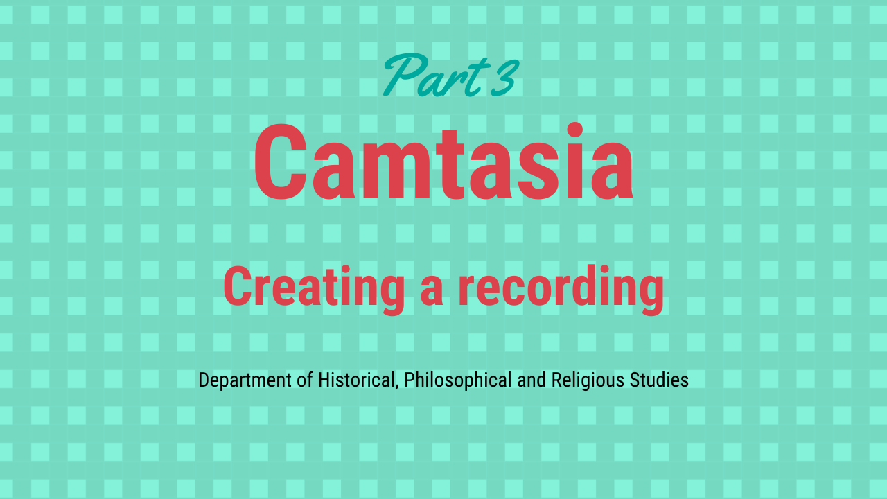 Skapa videoföreläsningar med Camtasia